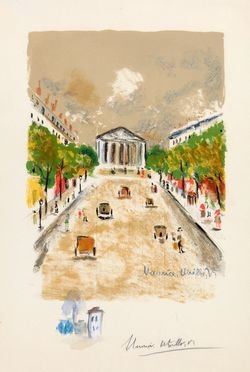  Maurice Utrillo  (Parigi, 1883 - 1955) : La madeleine.  - Asta Libri & Grafica - Libreria Antiquaria Gonnelli - Casa d'Aste - Gonnelli Casa d'Aste