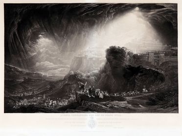  John Martin  (Haydon Bridge, 1789 - Isle of Man, 1854) : Joshua commanding the Sun to stand still.  - Auction Books & Graphics - Libreria Antiquaria Gonnelli - Casa d'Aste - Gonnelli Casa d'Aste