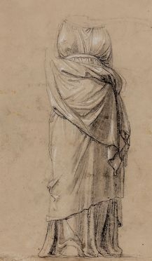  Pietro Benvenuti  (Arezzo, 1769 - Firenze, 1844) [attribuito a] : Studio di panneggio.  - Asta Libri & Grafica - Libreria Antiquaria Gonnelli - Casa d'Aste - Gonnelli Casa d'Aste