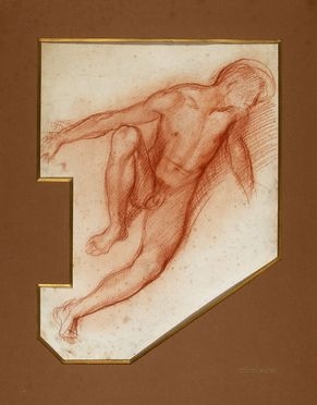  Armando Spadini  (Firenze, 1883 - Roma, 1925) : Nudo maschile.  - Asta Grafica & Libri - Libreria Antiquaria Gonnelli - Casa d'Aste - Gonnelli Casa d'Aste