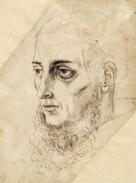  Luigi Sabatelli  (Firenze, 1772 - Milano, 1850) [attribuito a] : Ritratto di uomo con barba.  - Asta Grafica & Libri - Libreria Antiquaria Gonnelli - Casa d'Aste - Gonnelli Casa d'Aste