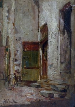  Giuseppe Abbati  (Napoli, 1836 - Firenze, 1868) : Corte interna.  - Asta Grafica & Libri - Libreria Antiquaria Gonnelli - Casa d'Aste - Gonnelli Casa d'Aste