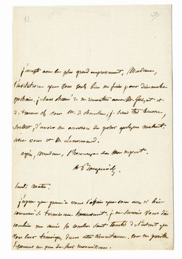  Tocqueville Charles Alexis Henri Clerel (de) : Lettera autografa firmata.  - Asta Grafica & Libri - Libreria Antiquaria Gonnelli - Casa d'Aste - Gonnelli Casa d'Aste