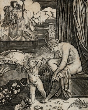  Marcantonio Raimondi  (Molinella,, 1480 - Bologna,, 1534) [da] : Venere al bagno.  - Auction Graphics & Books - Libreria Antiquaria Gonnelli - Casa d'Aste - Gonnelli Casa d'Aste