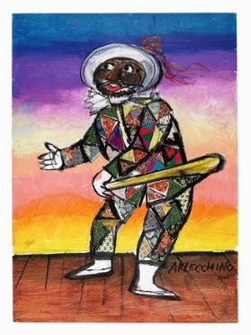 Emanuele Luzzati  (Genova, 1921 - 2007) : Arlecchino.  - Auction Prints, drawings & paintings | Old master, modern and contemporary art - Libreria Antiquaria Gonnelli - Casa d'Aste - Gonnelli Casa d'Aste