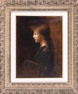  Jean-Jacques Henner  (Bernwiller, 1829 - Parigi, 1905) [attribuito a] : L'colire.  - Auction Prints, drawings & paintings | Old master, modern and contemporary art - Libreria Antiquaria Gonnelli - Casa d'Aste - Gonnelli Casa d'Aste