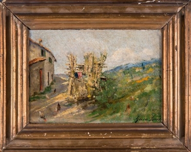  Gino Tommasi  (Livorno, 1880 - 1942) : Scorcio di campagna.  - Auction Prints, drawings & paintings | Old master, modern and contemporary art - Libreria Antiquaria Gonnelli - Casa d'Aste - Gonnelli Casa d'Aste