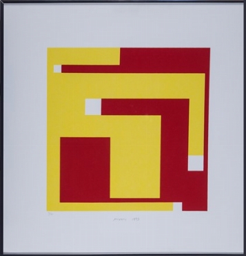  Bruno Munari  (Milano, 1907 - 1998) : Negativo-Positivo (giallo-rosso).  - Auction Prints, drawings & paintings | Old master, modern and contemporary art - Libreria Antiquaria Gonnelli - Casa d'Aste - Gonnelli Casa d'Aste