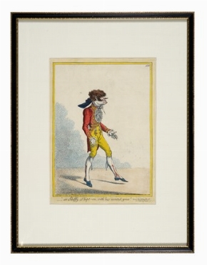  James Gillray (o Gilray)  (Chelsea,, 1757 - Londra,, 1815) : so Skiffy-Skipt-on, with his wonted grace-.  - Asta Stampe, disegni e dipinti antichi, moderni e contemporanei - Libreria Antiquaria Gonnelli - Casa d'Aste - Gonnelli Casa d'Aste