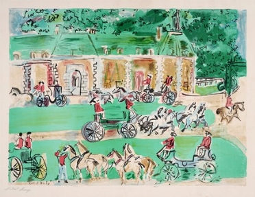  Raoul Dufy  (Le Havre, 1877 - Forcalquier, 1953) [post] : Al parco.  - Auction Stampe, disegni e dipinti antichi, moderni e contemporanei [ASTA A TEMPO] - Libreria Antiquaria Gonnelli - Casa d'Aste - Gonnelli Casa d'Aste
