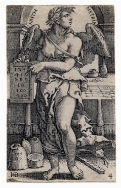  Hans Sebald Beham  (Norimberga,, 1500 - Francoforte,, 1550) : Arithmetria.  - Asta Arte antica, moderna e contemporanea - Libreria Antiquaria Gonnelli - Casa d'Aste - Gonnelli Casa d'Aste