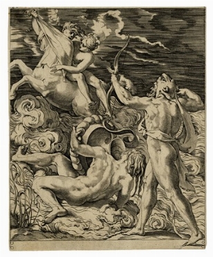  Giovanni Jacopo Caraglio  (Verona, 1505 - Cracovia, 1565) : Ercole uccide il centauro Nesso.  - Asta Arte antica, moderna e contemporanea - Libreria Antiquaria Gonnelli - Casa d'Aste - Gonnelli Casa d'Aste