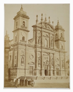  Pietro Dovizielli  (Roma, 1804 - 1885) [attribuito a] : Frascati. La Cattedrale.  - Asta Fotografie storiche - Libreria Antiquaria Gonnelli - Casa d'Aste - Gonnelli Casa d'Aste