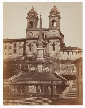  Robert Macpherson  (Dalkeith, 1814 - Roma, 1872) : Roma. Chiesa e Scalinata di Trinit dei Monti.  - Asta Fotografie storiche - Libreria Antiquaria Gonnelli - Casa d'Aste - Gonnelli Casa d'Aste