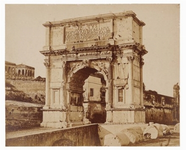 Tommaso Cuccioni  (Romà,  - Roma, 1864) [attribuito a] : Roma. Arco di Tito.  - Asta Fotografie storiche - Libreria Antiquaria Gonnelli - Casa d'Aste - Gonnelli Casa d'Aste