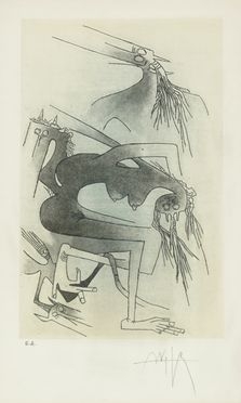  Wifredo Lam  (Sagua la Grande, 1902 - Parigi, 1982) : Sin tituolo.  - Asta Arte Moderna e Contemporanea - Libreria Antiquaria Gonnelli - Casa d'Aste - Gonnelli Casa d'Aste