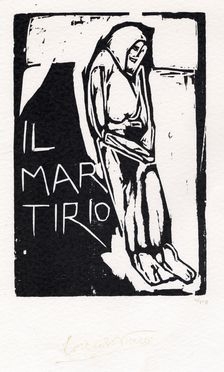  Lorenzo Viani  (Viareggio, 1882 - Ostia, 1936) : Il martirio.  - Asta Arte Moderna e Contemporanea - Libreria Antiquaria Gonnelli - Casa d'Aste - Gonnelli Casa d'Aste