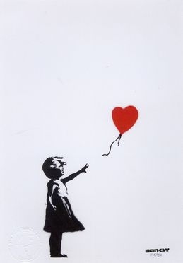  Banksy  (Bristol, 1974) [da] : Balloon girl.  - Asta Arte Moderna e Contemporanea - Libreria Antiquaria Gonnelli - Casa d'Aste - Gonnelli Casa d'Aste