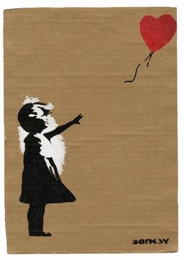  Banksy  (Bristol, 1974) : Balloon girl.  - Asta Arte Moderna e Contemporanea - Libreria Antiquaria Gonnelli - Casa d'Aste - Gonnelli Casa d'Aste