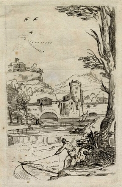  Pietro Testa  (Lucca, 1611 - Roma, 1650) : Pescatori sul Tevere.  - Auction 	Ancient, modern and contemporary art - Libreria Antiquaria Gonnelli - Casa d'Aste - Gonnelli Casa d'Aste