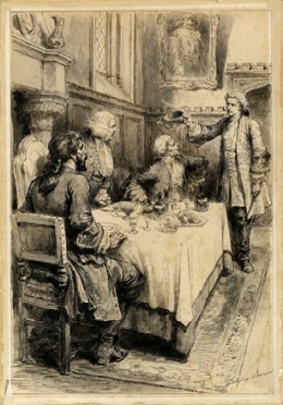 Godefroy Durand  (Dsseldorf, 1832 - Parigi, 1896) : Figure in un interno.  - Asta Arte Antica, Moderna e Contemporanea - PARTE II - Libreria Antiquaria Gonnelli - Casa d'Aste - Gonnelli Casa d'Aste
