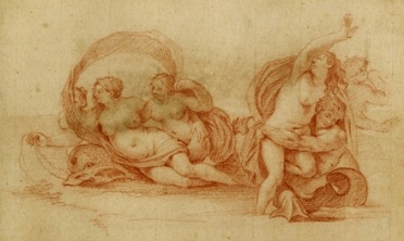  Francesco Albani  (Bologna, 1578 - 1660) [cerchia di] : Nereidi e tritoni.  - Auction 	Ancient, modern and contemporary art - Libreria Antiquaria Gonnelli - Casa d'Aste - Gonnelli Casa d'Aste