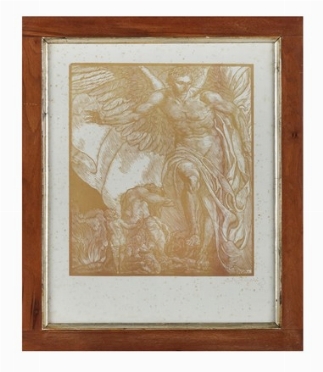 Adolfo De Carolis  (Montefiore dell'Aso, 1874 - Roma, 1928) : L'angelo custode.  - Asta Arte Moderna e Contemporanea [ASTA A TEMPO - PARTE II] - Libreria Antiquaria Gonnelli - Casa d'Aste - Gonnelli Casa d'Aste