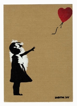  Banksy  (Bristol, 1974) : The Balloon Girl.  - Asta Arte Moderna e Contemporanea [ASTA A TEMPO - PARTE II] - Libreria Antiquaria Gonnelli - Casa d'Aste - Gonnelli Casa d'Aste