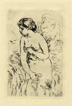  Pierre Auguste Renoir  (Limoges, 1841 - Cagnes, 1919) : Baigneuse.  - Auction Modern and Contemporary Art [II Part ] - Libreria Antiquaria Gonnelli - Casa d'Aste - Gonnelli Casa d'Aste