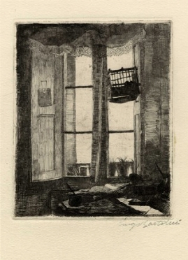  Luigi Bartolini  (Cupramontana, 1892 - Roma, 1963) : La finestra del solitario.  - Asta Arte Moderna e Contemporanea [Parte II] - Libreria Antiquaria Gonnelli - Casa d'Aste - Gonnelli Casa d'Aste