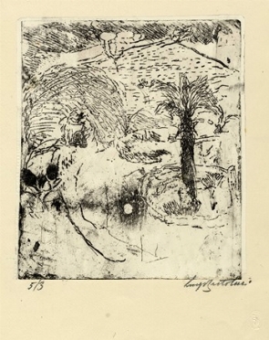  Luigi Bartolini  (Cupramontana, 1892 - Roma, 1963) : Paesaggio.  - Asta Arte Moderna e Contemporanea [Parte II] - Libreria Antiquaria Gonnelli - Casa d'Aste - Gonnelli Casa d'Aste
