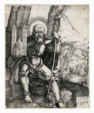  Hans Sebald Beham  (Norimberga,, 1500 - Francoforte,, 1550) : San Sebaldus.  - Asta Arte Antica [Parte I] - Libreria Antiquaria Gonnelli - Casa d'Aste - Gonnelli Casa d'Aste