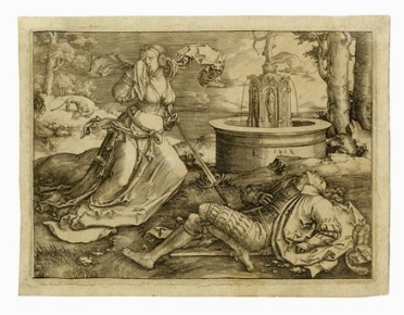 Lucas Van Leyden  (Leida,, 1494 - 1533) : Piramo e Tisbe.  - Asta Arte Antica [Parte I] - Libreria Antiquaria Gonnelli - Casa d'Aste - Gonnelli Casa d'Aste