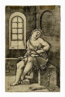  Hans Sebald Beham  (Norimberga,, 1500 - Francoforte,, 1550) : Cleopatra.  - Asta Arte Antica [Parte I] - Libreria Antiquaria Gonnelli - Casa d'Aste - Gonnelli Casa d'Aste
