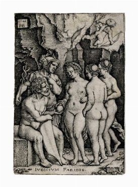  Hans Sebald Beham  (Norimberga,, 1500 - Francoforte,, 1550) : Iudicium Paridis.  - Asta Arte Antica [Parte I] - Libreria Antiquaria Gonnelli - Casa d'Aste - Gonnelli Casa d'Aste