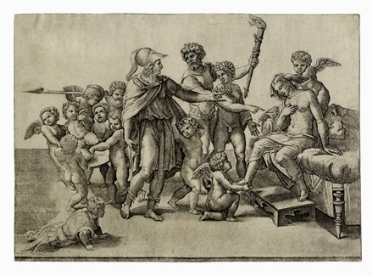  Giovanni Jacopo Caraglio  (Verona, 1505 - Cracovia, 1565) : Matrimonio di Alessandro e Rossane.  - Asta Arte Antica [Parte I] - Libreria Antiquaria Gonnelli - Casa d'Aste - Gonnelli Casa d'Aste
