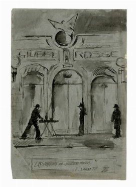  Vieri Nannetti  (Firenze, 1895 - 1957) : Lavoratori in giubba rossa.  - Auction Modern and Contemporary Art [II Part ] - Libreria Antiquaria Gonnelli - Casa d'Aste - Gonnelli Casa d'Aste