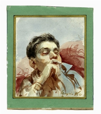  Eugenio Viti  (Napoli, 1881 - 1952) : Ritratto maschile.  - Auction Modern and Contemporary Art [II Part ] - Libreria Antiquaria Gonnelli - Casa d'Aste - Gonnelli Casa d'Aste