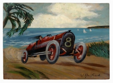  William Glackens  (Filadelfia, 1870 - Westport, 1938) : Racing Car.  - Asta Arte Moderna e Contemporanea [Parte II] - Libreria Antiquaria Gonnelli - Casa d'Aste - Gonnelli Casa d'Aste