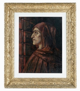  Henry De Groux  (Bruxelles, 1866 - Marsiglia, 1930) : Savonarola nella sua prigione.  - Asta Arte Moderna e Contemporanea [Parte II] - Libreria Antiquaria Gonnelli - Casa d'Aste - Gonnelli Casa d'Aste