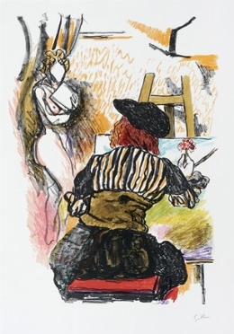 Renato Guttuso  (Bagheria, 1911 - Roma, 1987) : Omaggio a Vermeer.  - Asta Arte Antica, Moderna e Contemporanea [Parte II] - Libreria Antiquaria Gonnelli - Casa d'Aste - Gonnelli Casa d'Aste