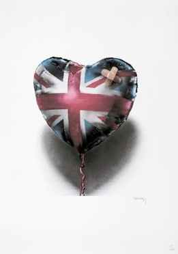  Banksy  (Bristol, 1974) : English (broken) heart.  - Asta Arte Antica, Moderna e Contemporanea [Parte II] - Libreria Antiquaria Gonnelli - Casa d'Aste - Gonnelli Casa d'Aste