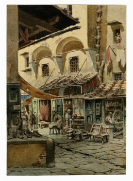  Dante Mattani  (Firenze, 1862 - 1930) : La vecchia Firenze.  - Asta Arte Antica, Moderna e Contemporanea [Parte II] - Libreria Antiquaria Gonnelli - Casa d'Aste - Gonnelli Casa d'Aste