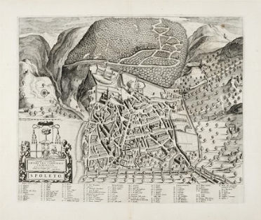  Johannes Blaeu  (Alkmaar, 1596 - Amsterdam, 1673) : Spoleto.  - Auction Ancient, Modern and Contemporary Art [I Part] - Libreria Antiquaria Gonnelli - Casa d'Aste - Gonnelli Casa d'Aste