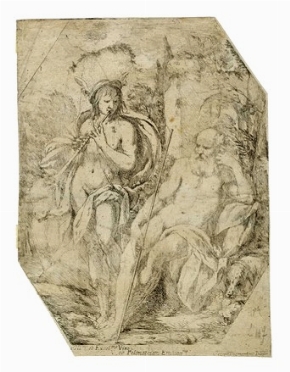  Giuseppe Diamantini  (Fossombrone, 1621 - 1705) : Mercurio e Argo.  - Auction Ancient, Modern and Contemporary Art [I Part] - Libreria Antiquaria Gonnelli - Casa d'Aste - Gonnelli Casa d'Aste