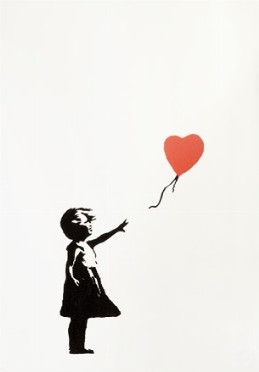  Banksy  (Bristol, 1974) [da] : Girl and the balloon.  - Asta Arte Antica, Moderna e Contemporanea [Parte II] - Libreria Antiquaria Gonnelli - Casa d'Aste - Gonnelli Casa d'Aste
