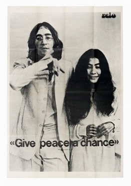  Lennon John Winston Ono : Give peace a chance.  Yoko Ono  (Tokyo, 1933)  - Asta Arte Moderna e Contemporanea [Parte II] - Libreria Antiquaria Gonnelli - Casa d'Aste - Gonnelli Casa d'Aste