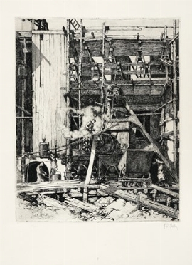  Guido Balsamo Stella  (Torino, 1882 - Asolo, 1941) : Cantiere.  - Asta Arte Moderna e Contemporanea [Parte II] - Libreria Antiquaria Gonnelli - Casa d'Aste - Gonnelli Casa d'Aste