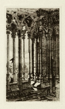  Charles Meryon  (Parigi, 1821 - Saint Maurice, 1868) : La Galerie Notre Dame de Paris.  - Asta Arte Moderna e Contemporanea [Parte II] - Libreria Antiquaria Gonnelli - Casa d'Aste - Gonnelli Casa d'Aste