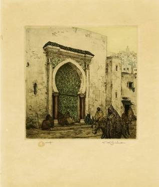  Tavik Frantisek Simon  (Zeleznice, 1877 - Praga, 1942) : Early evening in Tanger.  - Asta Arte Moderna e Contemporanea [Parte II] - Libreria Antiquaria Gonnelli - Casa d'Aste - Gonnelli Casa d'Aste